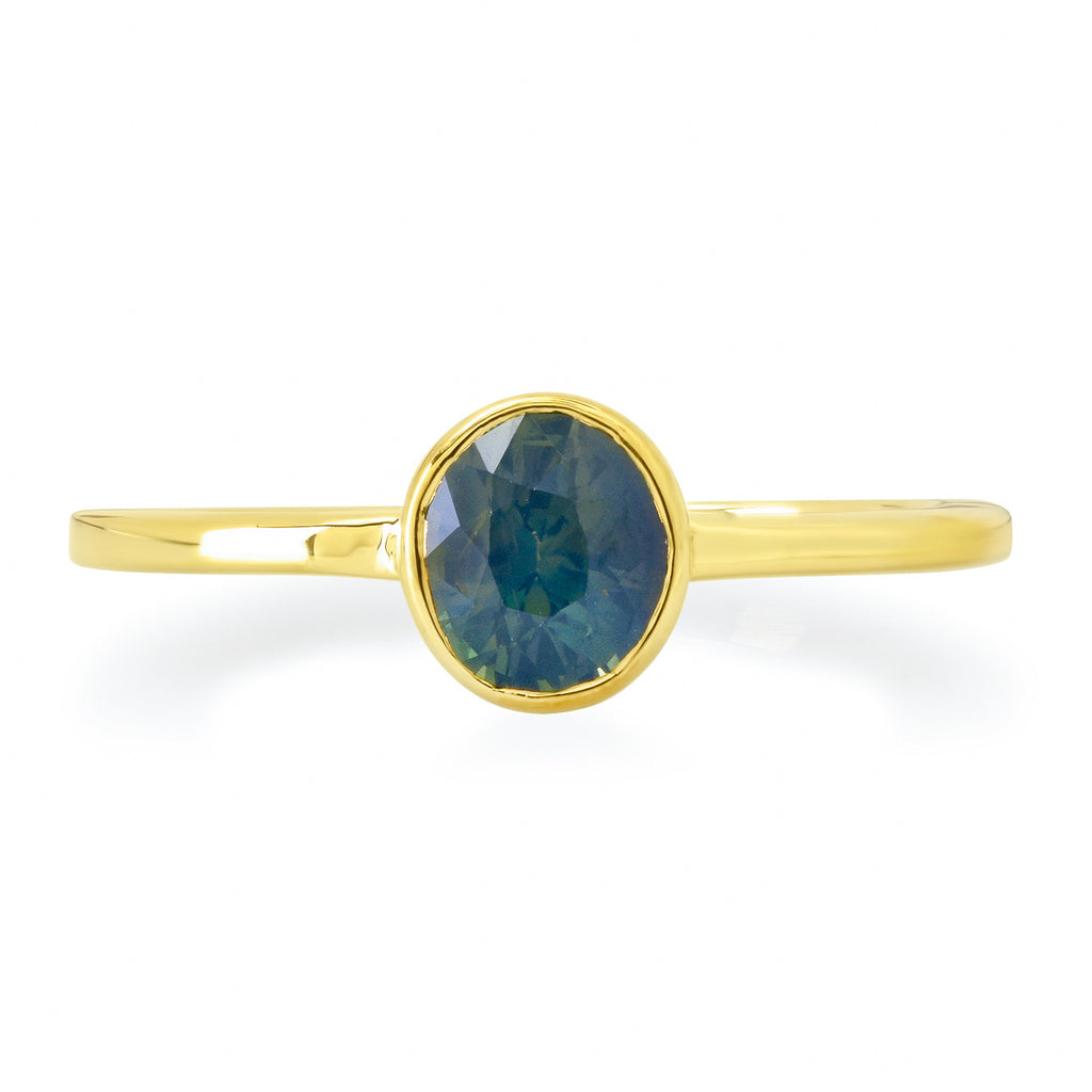 Platinum Sapphire and Trillion Diamond 3 Stone Ring – Long's Jewelers